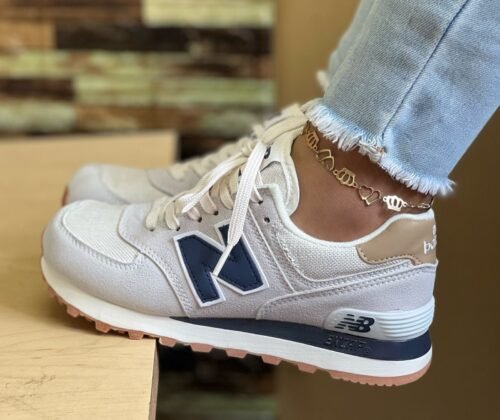 New Balance 574 Beige-Azul