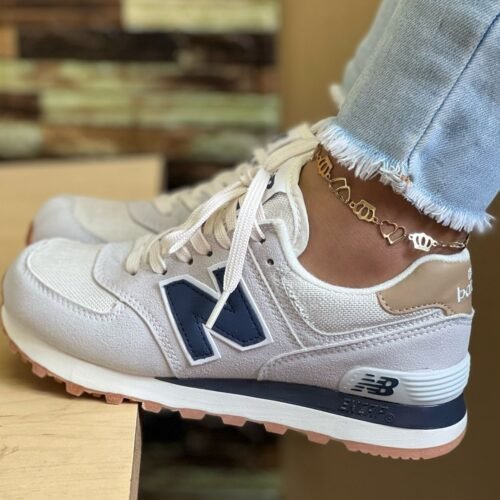 New Balance 574 Beige-Azul
